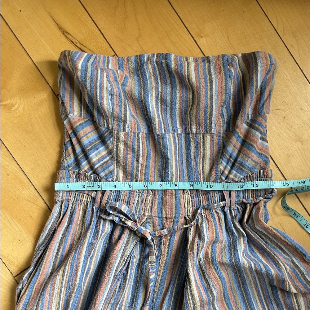 Free People Roaming Shores Striped Strapless Jumpsuit Size L - Picture 11 of 14